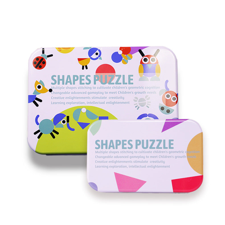 Geometry Puzzle Tangram Wooden Kids Educational Toys