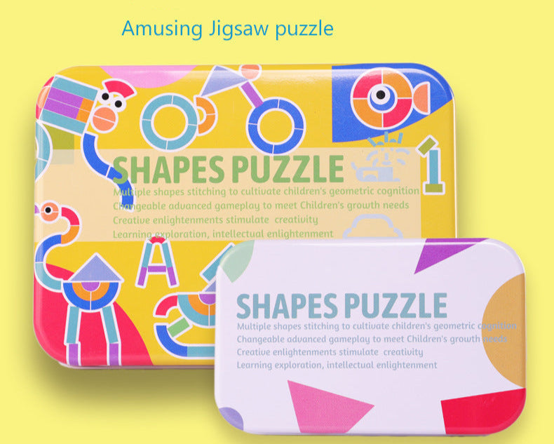 Geometry Puzzle Tangram Wooden Kids Educational Toys