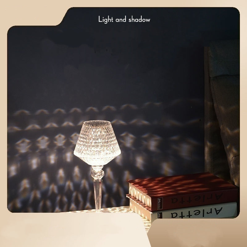 Wine glass table lamp