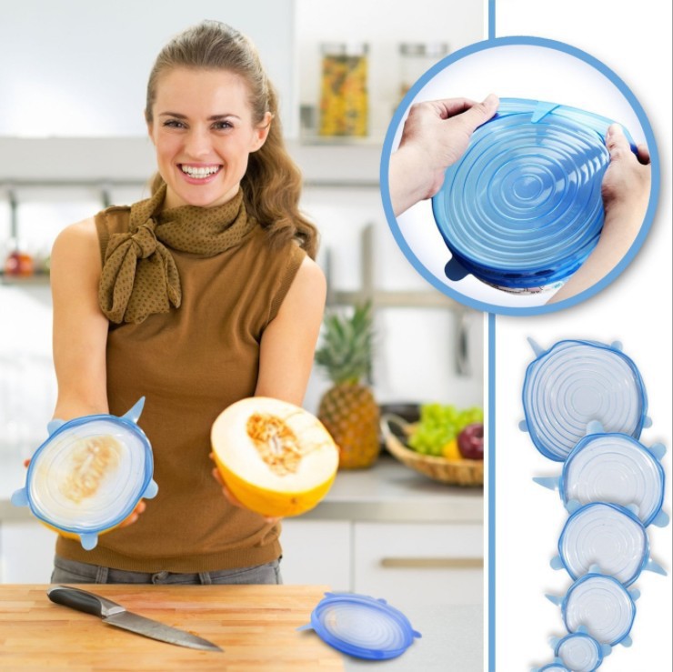 Silicone Stretch Lid size variations