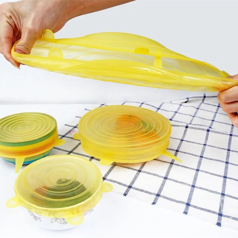 Silicone Stretch Lid yellow