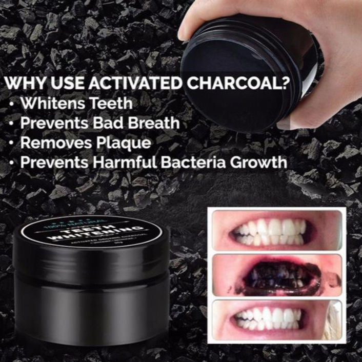 Teeth Whitening Powder - Coconut Shell & Bamboo Charcoal