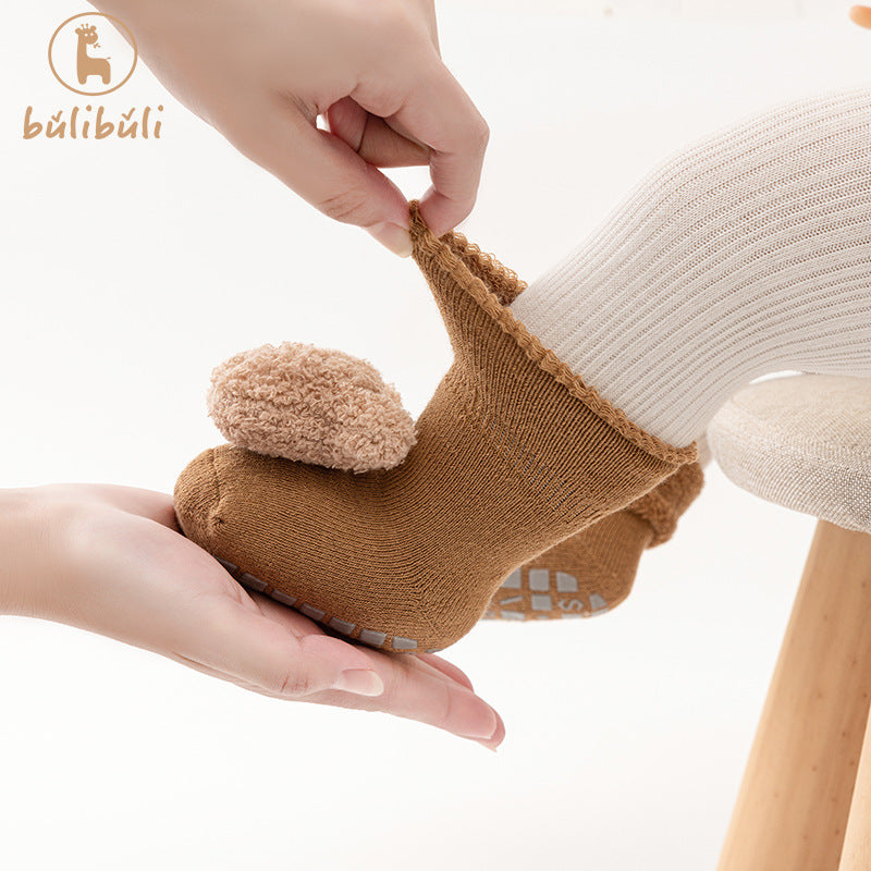Newborn Baby Autumn and Winter Thick Warm Non-Slip Terry Socks