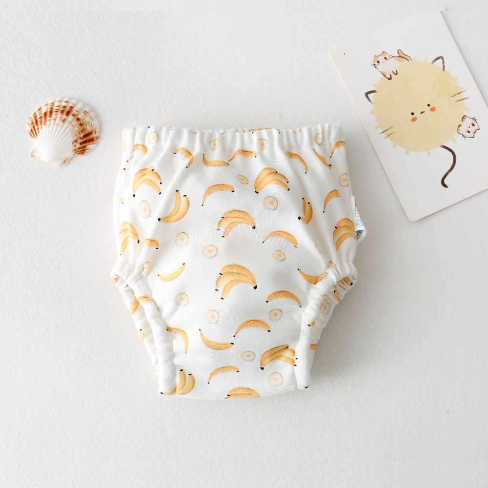 Cartoon Baby Pee Training Pants Pure Cotton Waterproof Diaper