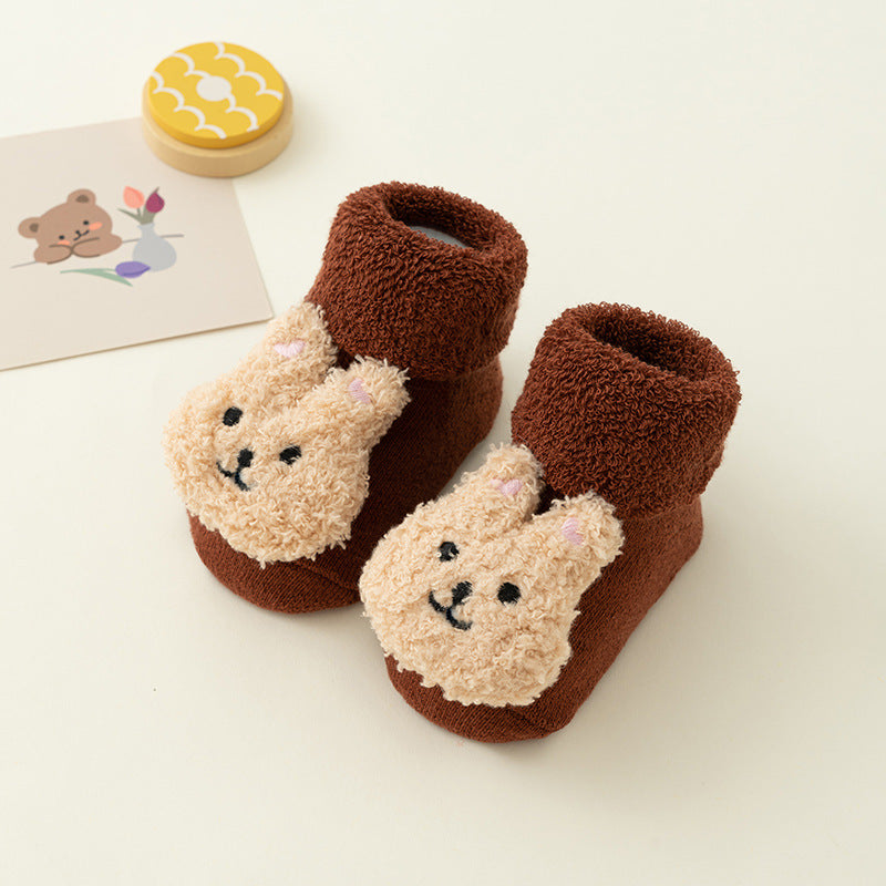 Newborn Baby Autumn and Winter Thick Warm Non-Slip Terry Socks