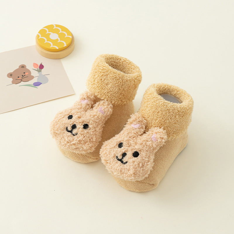 Newborn Baby Autumn and Winter Thick Warm Non-Slip Terry Socks