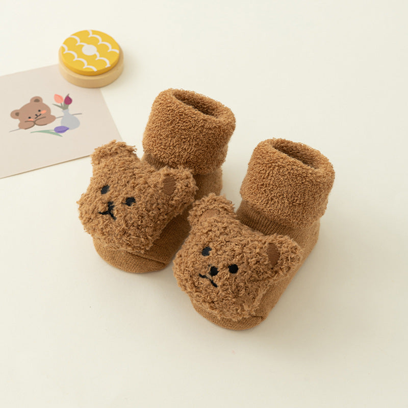 Newborn Baby Autumn and Winter Thick Warm Non-Slip Terry Socks