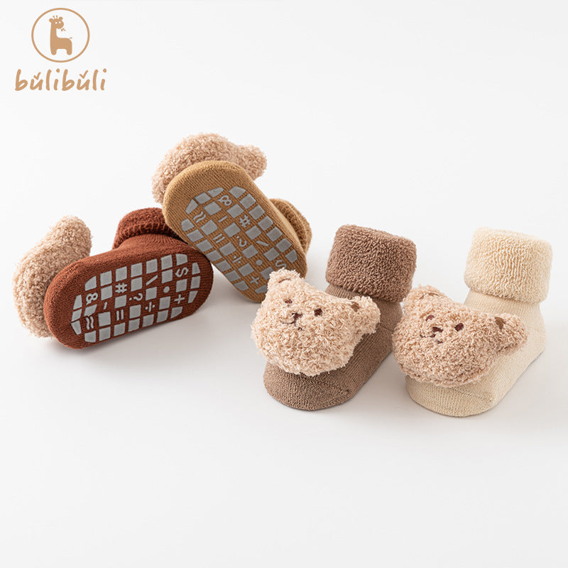Newborn Baby Autumn and Winter Thick Warm Non-Slip Terry Socks