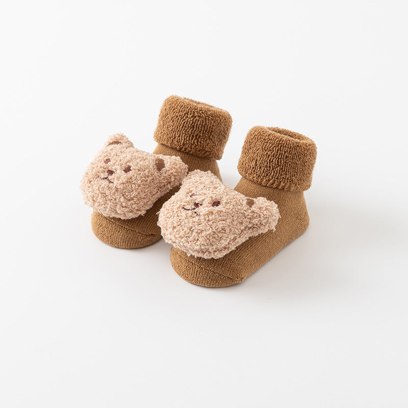 Newborn Baby Autumn and Winter Thick Warm Non-Slip Terry Socks