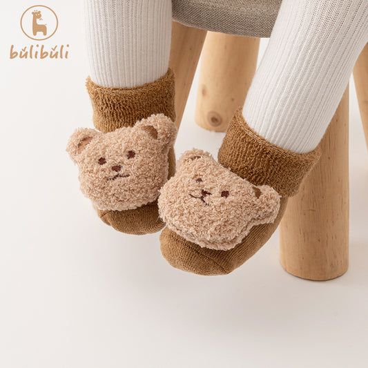 Newborn Baby Autumn and Winter Thick Warm Non-Slip Terry Socks