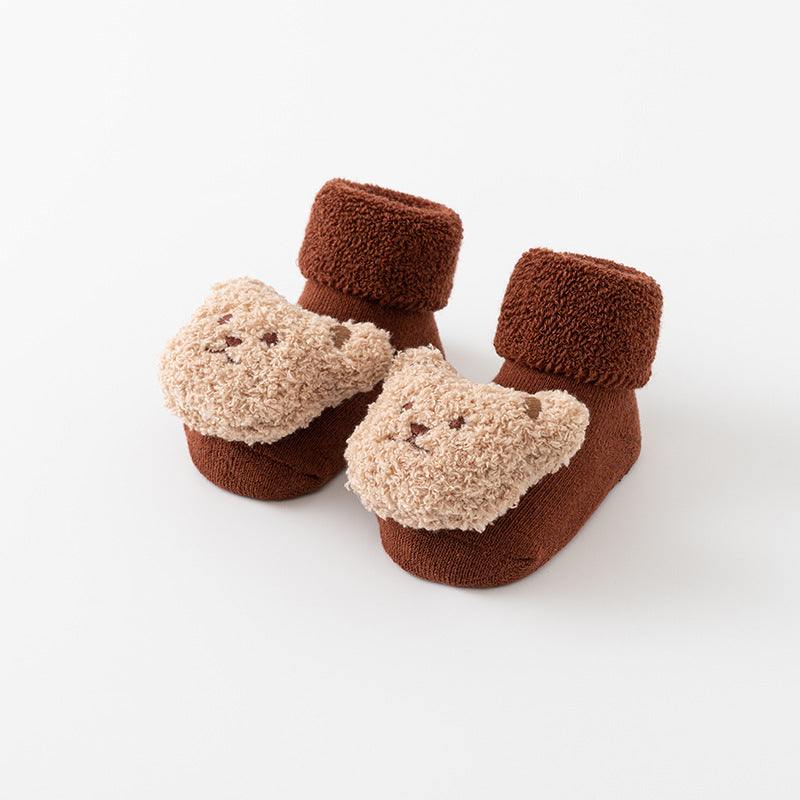 Newborn Baby Autumn and Winter Thick Warm Non-Slip Terry Socks
