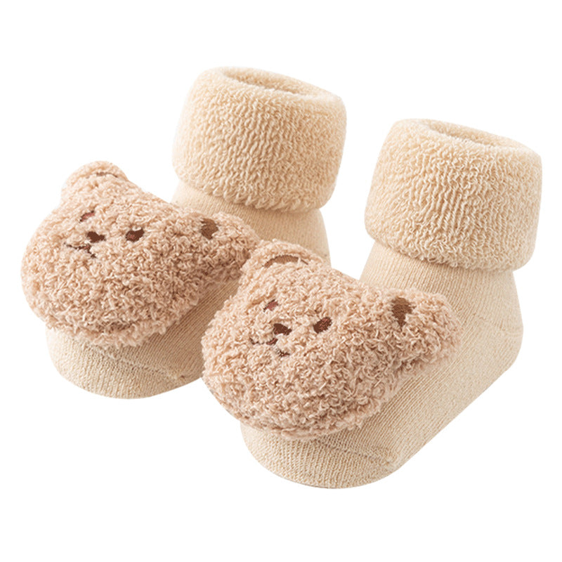 Newborn Baby Autumn and Winter Thick Warm Non-Slip Terry Socks