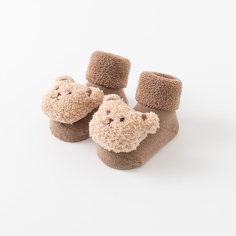 Newborn Baby Autumn and Winter Thick Warm Non-Slip Terry Socks