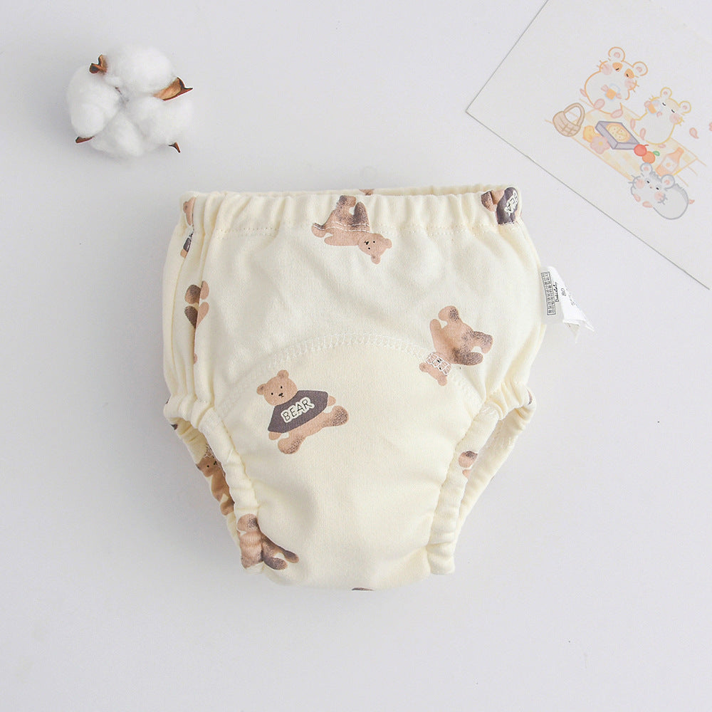 Cartoon Baby Pee Training Pants Pure Cotton Waterproof Diaper