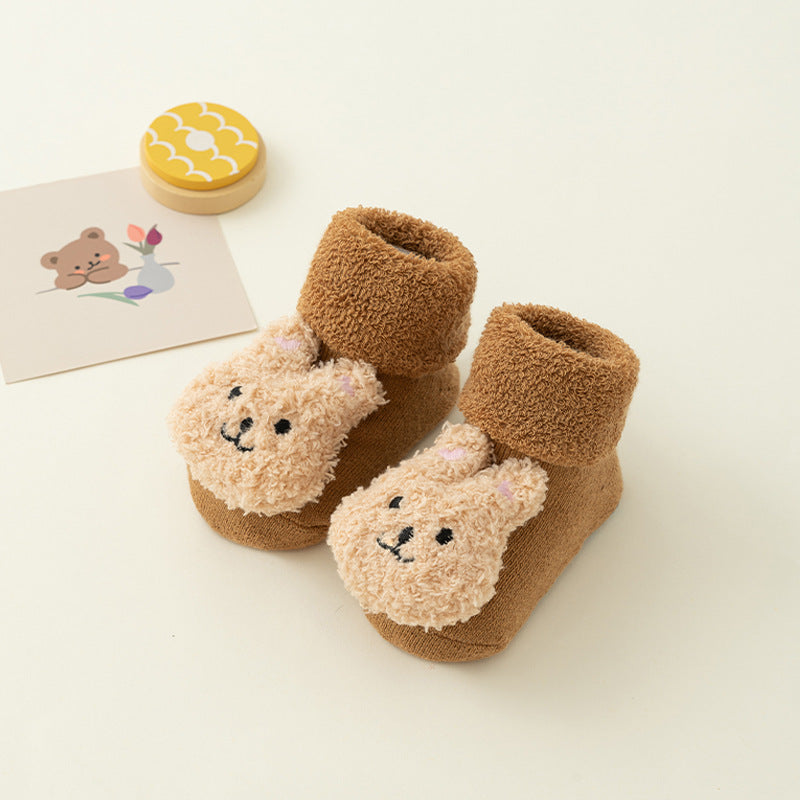 Newborn Baby Autumn and Winter Thick Warm Non-Slip Terry Socks