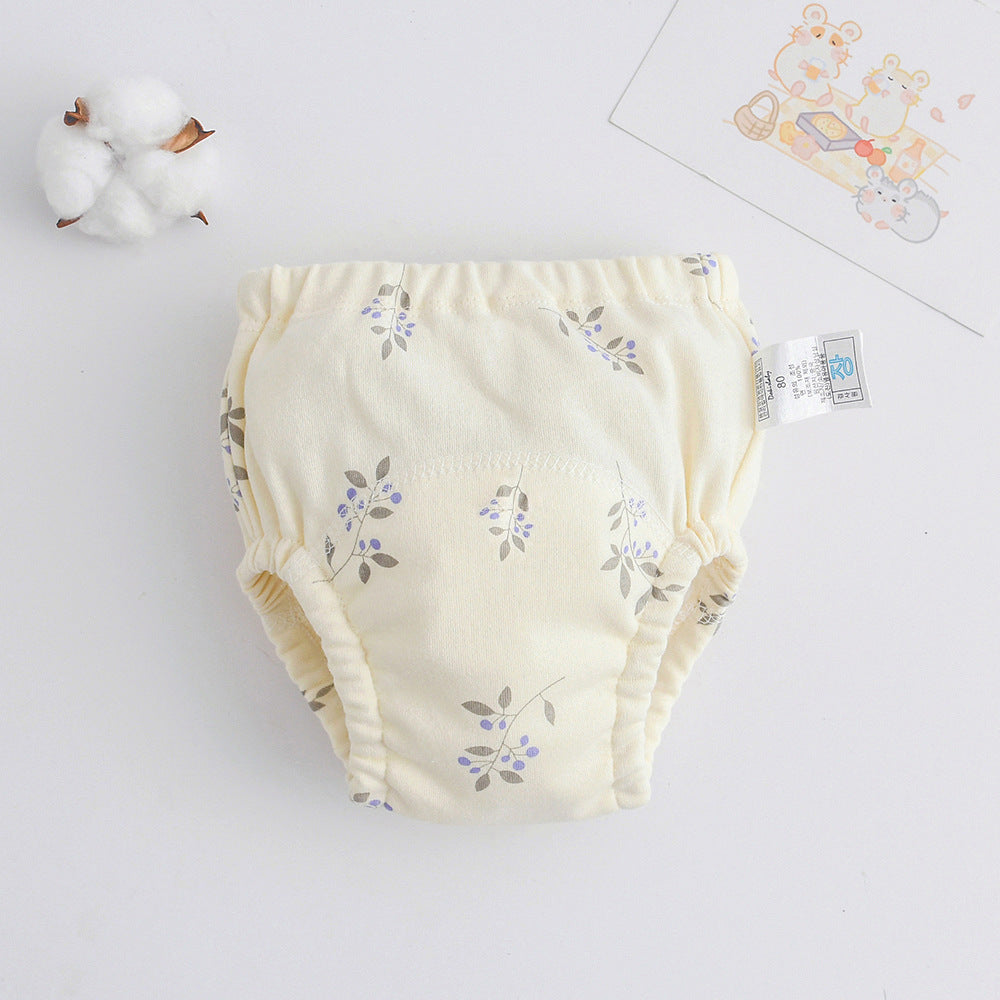 Cartoon Baby Pee Training Pants Pure Cotton Waterproof Diaper