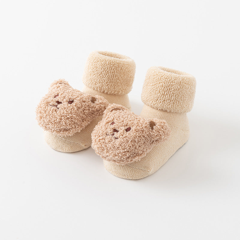 Newborn Baby Autumn and Winter Thick Warm Non-Slip Terry Socks