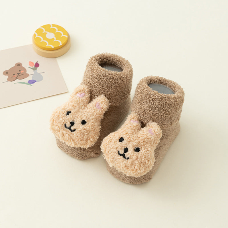 Newborn Baby Autumn and Winter Thick Warm Non-Slip Terry Socks