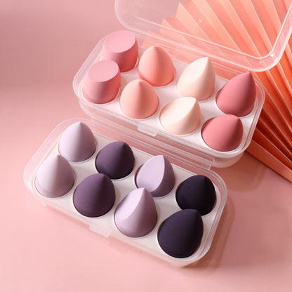 8-grid egg box beauty egg powder puff