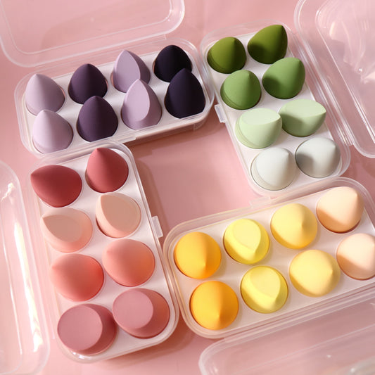 8-grid egg box beauty egg powder puff