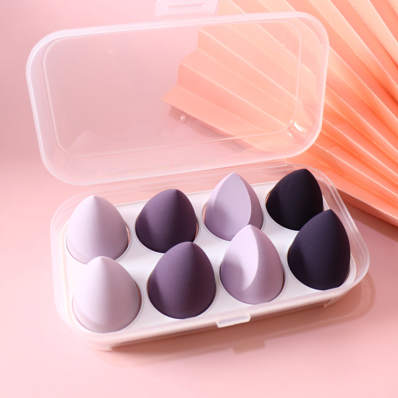 8-grid egg box beauty egg powder puff