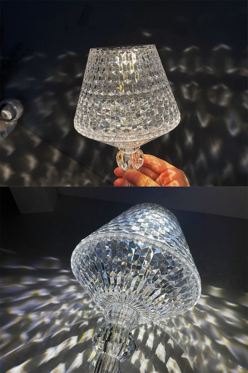 Wine glass table lamp