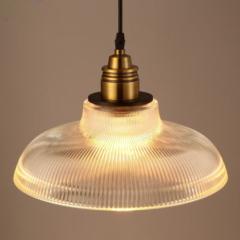 Creative Nordic Industrial Style Striped Glass Chandelier