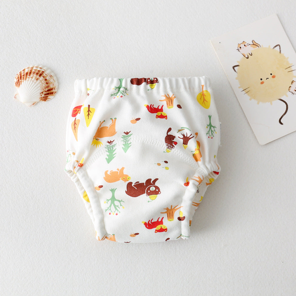 Cartoon Baby Pee Training Pants Pure Cotton Waterproof Diaper