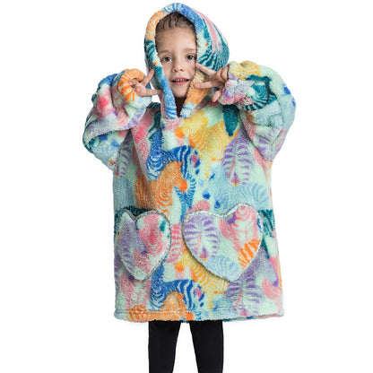 Blanket Hoodie Wearable Blanket Sweatshirt Oversized Insulated Pullover Kids