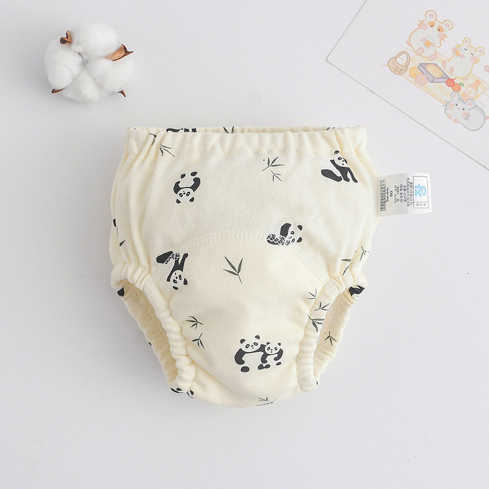 Cartoon Baby Pee Training Pants Pure Cotton Waterproof Diaper