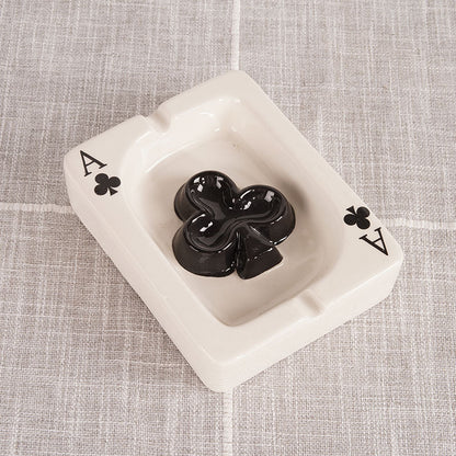 Creative Ceramic Poker Ashtray