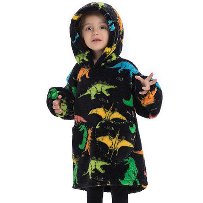 Blanket Hoodie Wearable Blanket Sweatshirt Oversized Insulated Pullover Kids