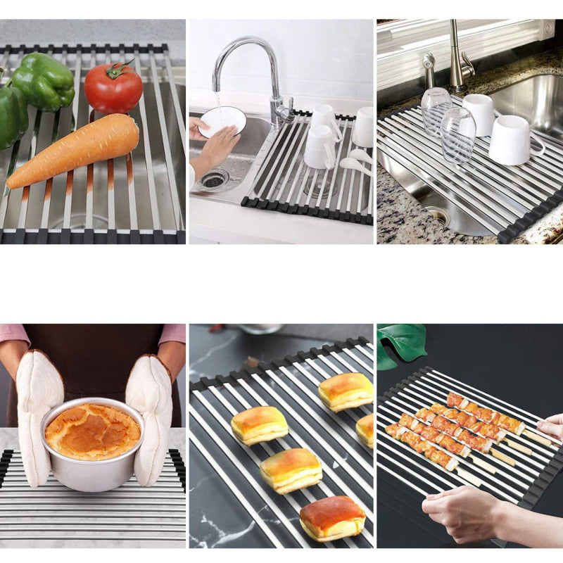 Silicone Collapsible Drain Rack