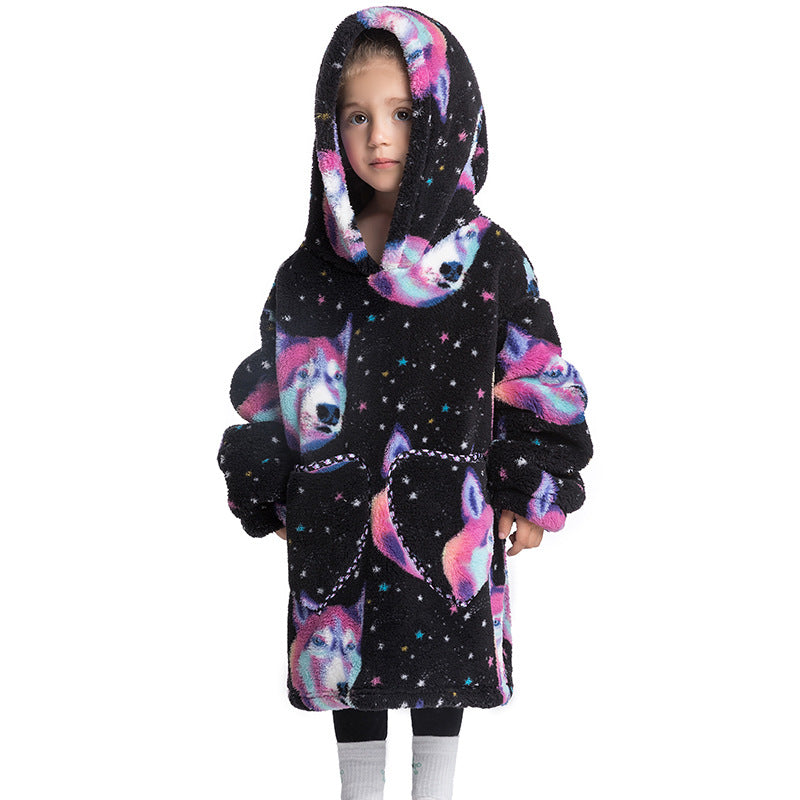 Blanket Hoodie Wearable Blanket Sweatshirt Oversized Insulated Pullover Kids