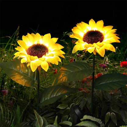 Outdoor Solar Simulation Sunflower Pole Lamp