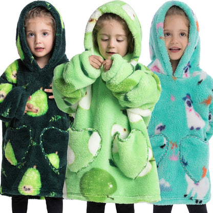 Blanket Hoodie Wearable Blanket Sweatshirt Oversized Insulated Pullover Kids