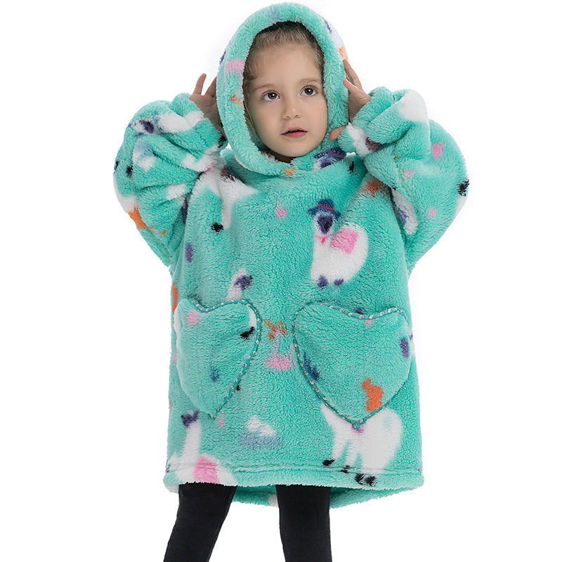 Blanket Hoodie Wearable Blanket Sweatshirt Oversized Insulated Pullover Kids