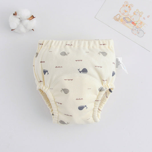 Cartoon Baby Pee Training Pants Pure Cotton Waterproof Diaper