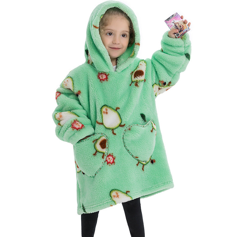 Blanket Hoodie Wearable Blanket Sweatshirt Oversized Insulated Pullover Kids