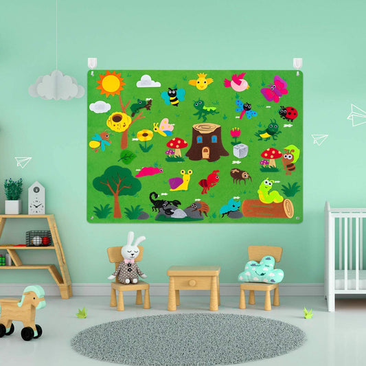 Felt Early Learning Learning Supplies Kids Gift Play Kit Felt Wall Stickers Hanging Gifts Insect Story Set