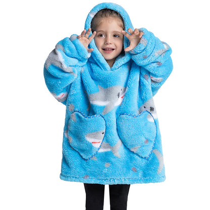 Blanket Hoodie Wearable Blanket Sweatshirt Oversized Insulated Pullover Kids