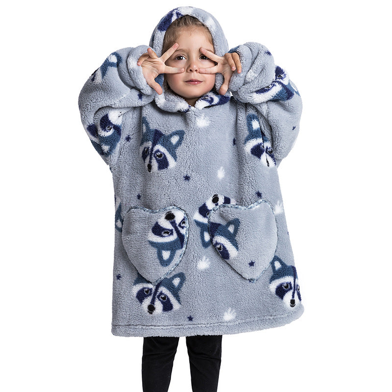 Blanket Hoodie Wearable Blanket Sweatshirt Oversized Insulated Pullover Kids