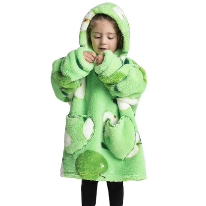 Blanket Hoodie Wearable Blanket Sweatshirt Oversized Insulated Pullover Kids