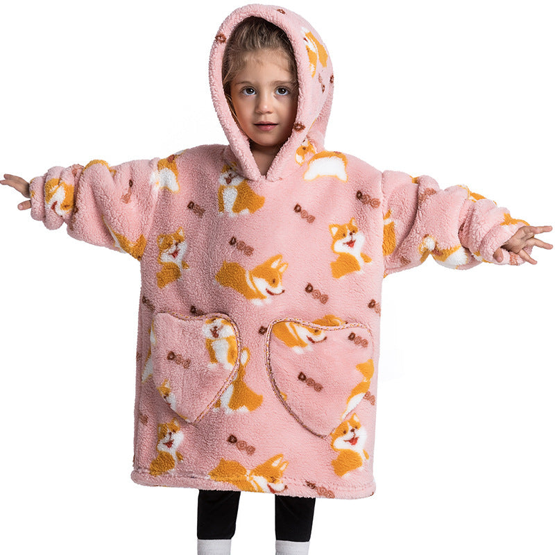 Blanket Hoodie Wearable Blanket Sweatshirt Oversized Insulated Pullover Kids