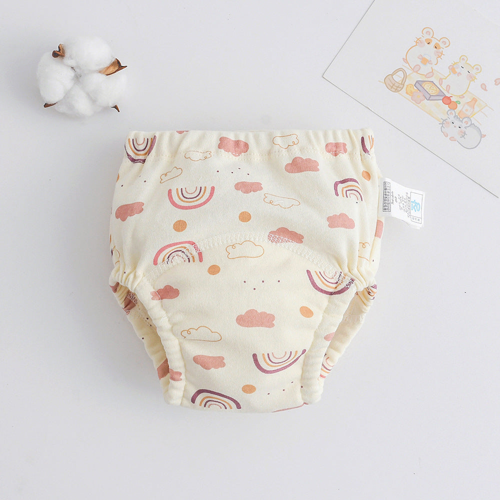 Cartoon Baby Pee Training Pants Pure Cotton Waterproof Diaper