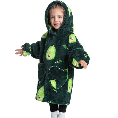 Blanket Hoodie Wearable Blanket Sweatshirt Oversized Insulated Pullover Kids