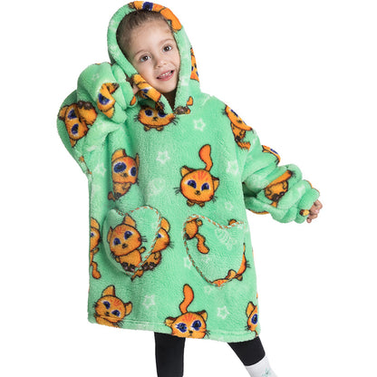 Blanket Hoodie Wearable Blanket Sweatshirt Oversized Insulated Pullover Kids