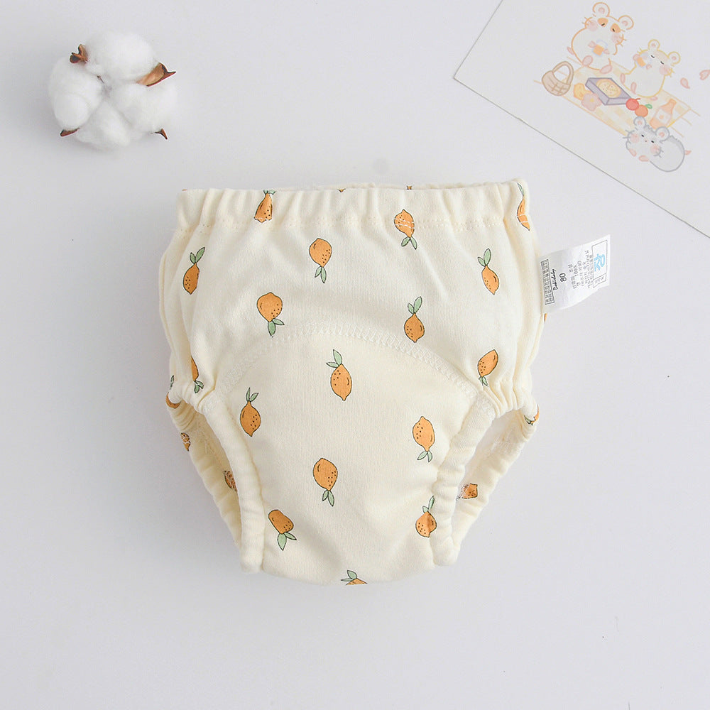 Cartoon Baby Pee Training Pants Pure Cotton Waterproof Diaper