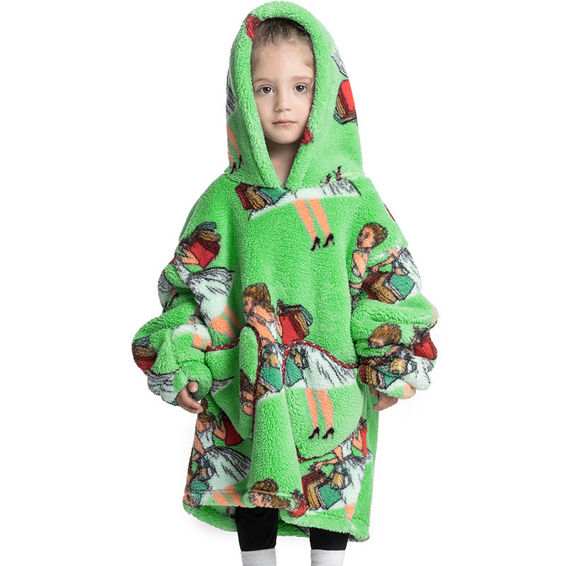 Blanket Hoodie Wearable Blanket Sweatshirt Oversized Insulated Pullover Kids