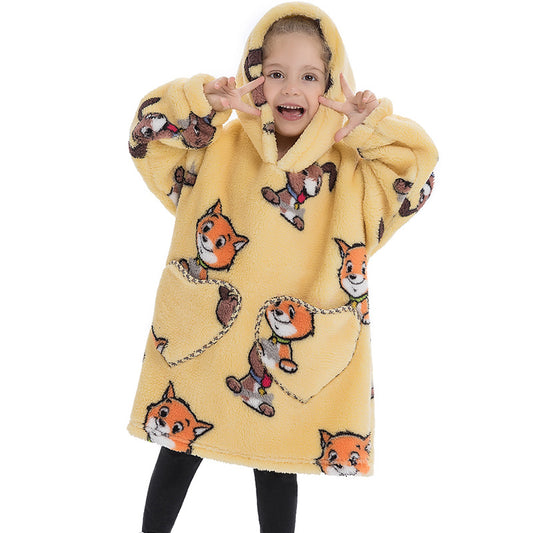 Blanket Hoodie Wearable Blanket Sweatshirt Oversized Insulated Pullover Kids